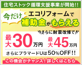 住宅ストック循環支援事業が開始！今だけエコリフォームで補助金がもらえる！